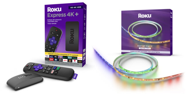 Roku Express 4K+ and Roku Smart Light Strip+ SE